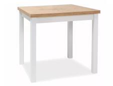 Стол обеденный SIGNAL ADAM дуб ланселот/белый мат 80/80