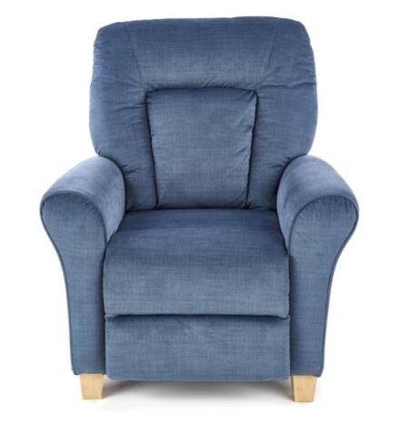 Кресло HALMAR BARD раскладное, темно-синий/натуральный