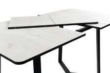 Стол ВВР Миллер дуб крафт белый/черный №5, ЛДСП 120-160/80