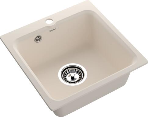 Кухонная мойка GRANFEST SMART SM-430 белый + сифон