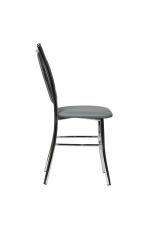 Стул ВВР Марсель серый/хром, экокожа