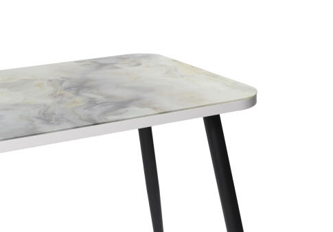 Стол ВВР Прямоугольный Стекло с ф/п Мрамор 2/черный конус 100/60