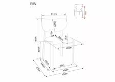 Стул SIGNAL RIN t.254 серый/черный