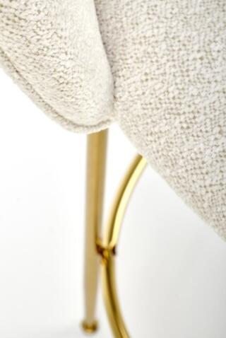 Стул барный HALMAR H116 кремовый/золотой