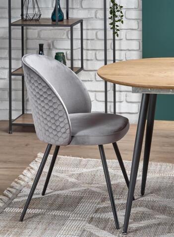 Стол обеденный HALMAR COLORADO дуб золотой/черный 120-160/80