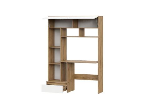 Стол компьютерный NN Мебель (МС Некст К) Дуб Золотой/Белый