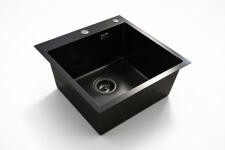 Кухонная мойка из нержавейки BLANTEK LS-5050STB Stone texture black