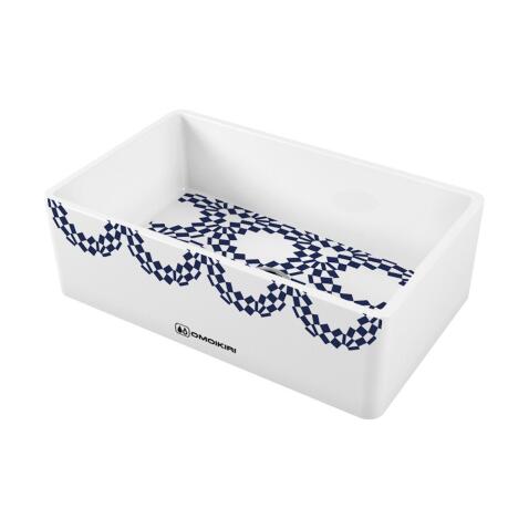 Кухонная мойка из керамики Omoikiri Mikura 76-Tokyo 2 Natceramic/white