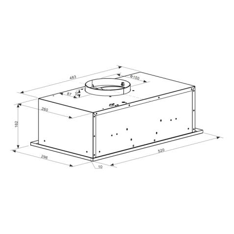 Вытяжка WEISSGAUFF BOX 600 PB WH