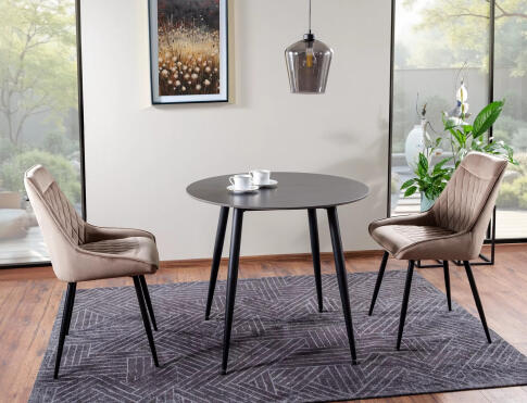 Стол обеденный SIGNAL RION черный/черный 90