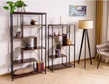 Стеллаж SIGNAL NET B орех/черный 132/75