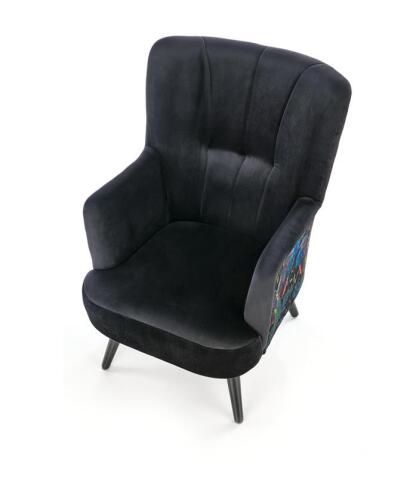 Кресло HALMAR PAGONI Bluvel 19 черный/черный