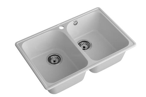 Кухонная мойка GRANFEST QUARZ Z-15 серый + сифон