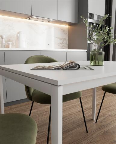 Стол ВВР Брайтон белый шагрень/белый