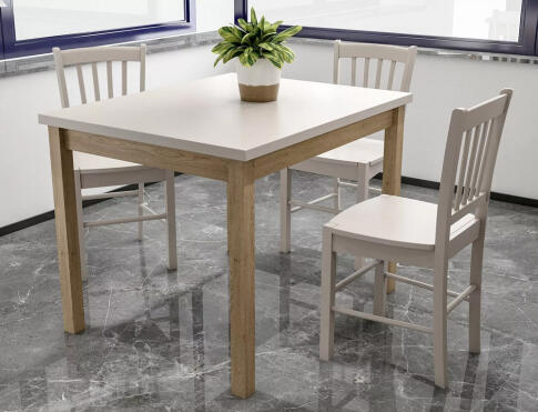 Стол обеденный SIGNAL ADAM кашемир/дуб кремона 90/65