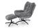 Комплект HALMAR PESTO (кресло+подставка для ног) серый