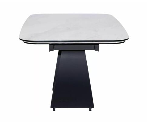 Стол обеденный SIGNAL INFINITY Ceramic Nature Cloud белый/черный 160-240/95