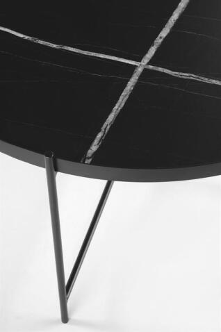 Комплект HALMAR JULIETA (2 стола журнальных) черный мрамор/черный
