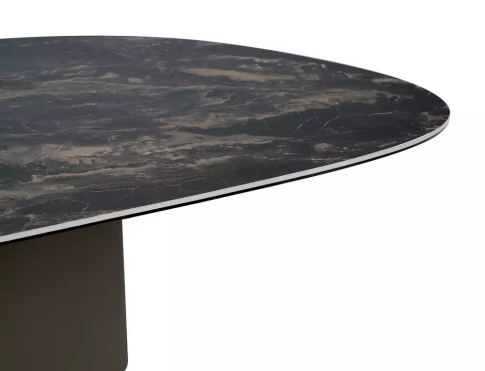 Стол журнальный SIGNAL BELLO A Ceramic черный Vulcano/медный 140/80