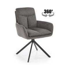 Стул HALMAR K536 серый/черный, поворотный