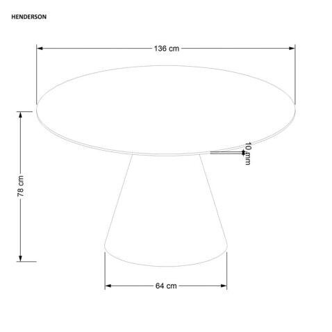Стол обеденный HALMAR HENDERSON ореховый 136