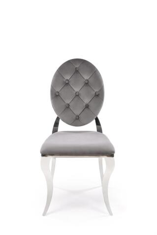 Стул HALMAR K555 серый/серебряный