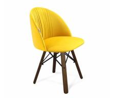 Стул Sheffilton SHT-ST35-1/S70 имперский желтый/темный орех