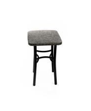 Табурет ВВР Квадрат серый/черный, рогожка