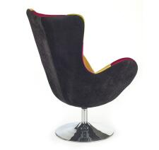 Кресло HALMAR BUTTERFLY PATCHWORK разноцветный/хром