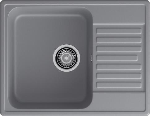 Кухонная мойка GRANFEST QUARZ Z-13 темно-серый + сифон