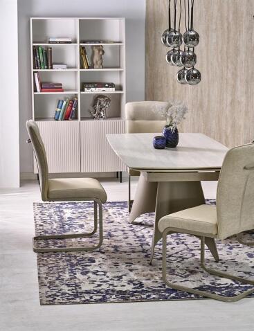 Стол обеденный HALMAR SALIX травертин/кашемир 180-260/90