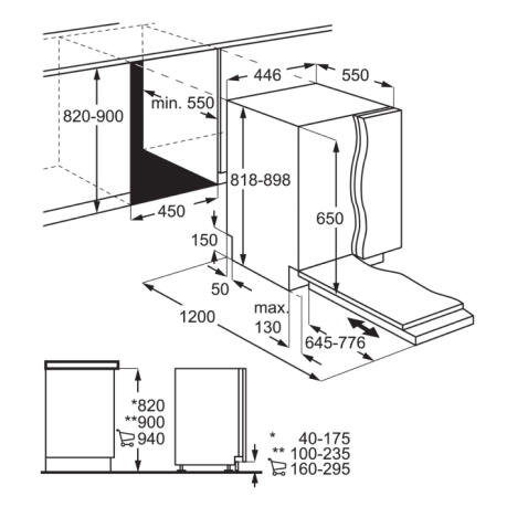 Посудомоечная машина встраиваемая ELECTROLUX EEQ843100L