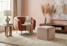 Пуф SIGNAL LORI Velvet Bluvel 28 бежевый