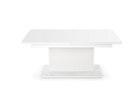 Стол-трансформер HALMAR BUSETTI раскладной, белый мат/белый мат, 126-167/70/56-74