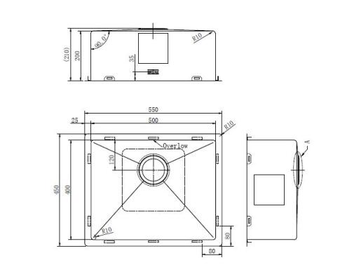 Мойка кухонная AQUASANITA Steel DER 100 L-C copper