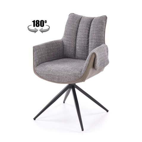 Стул HALMAR K579 серый/черный, поворотный