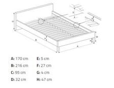 Кровать HALMAR MERIDA бежевый, 160/200