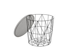 Стол журнальный HALMAR MARIFFA серый/черный, 42/41