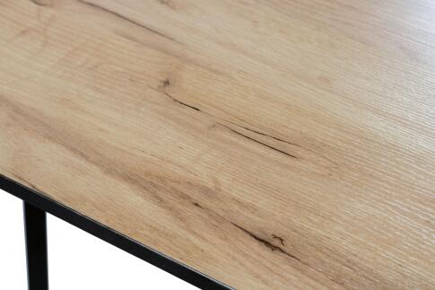 Стол ВВР Миллер дуб крафт золотой/черный №5, ЛДСП 120-160/80