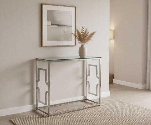 Консоль SIGNAL VERSACE C прозрачный/серебряный, 80/40/78