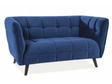 Диван SIGNAL CASTELLO 2 Velvet Bluvel 86 темно-синий/венге