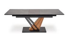 Стол обеденный HALMAR VOLANT 140 черный мрамор/дуб золотой 140-180/90