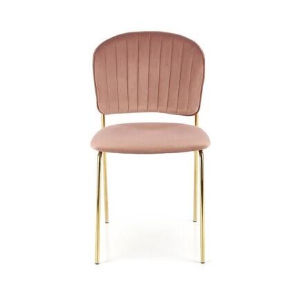 Стул HALMAR K499 розовый/золотой