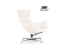 Кресло HALMAR LUXOR белый/хром