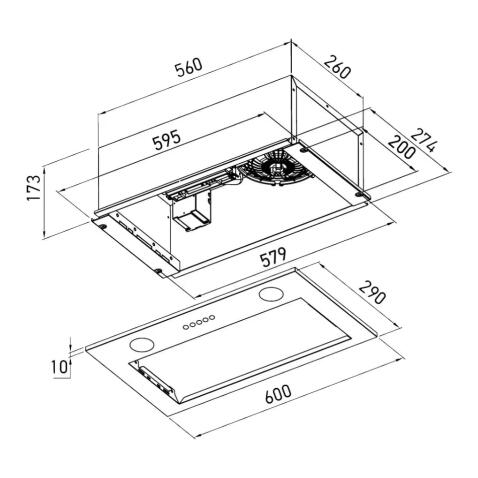 Вытяжка кухонная MEFERI INBOX60WH LIGHT