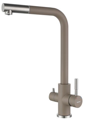 Смеситель для кухни GRANFEST QUARZ Z-5421 песочный