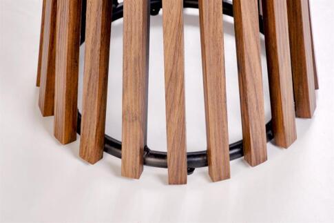 Стол журнальный HALMAR CARINA S бежевый мрамор/орех