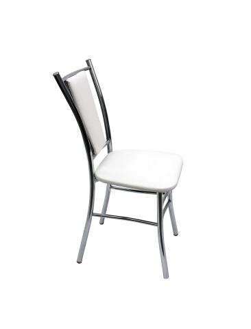 Стул ВВР Марсель белый крокодил/хром, экокожа