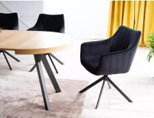 Стул SIGNAL AZALIA Velvet Bluvel 19 черный/черный