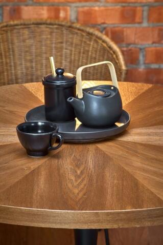 Стол обеденный HALMAR CARMELO орех/черный 100